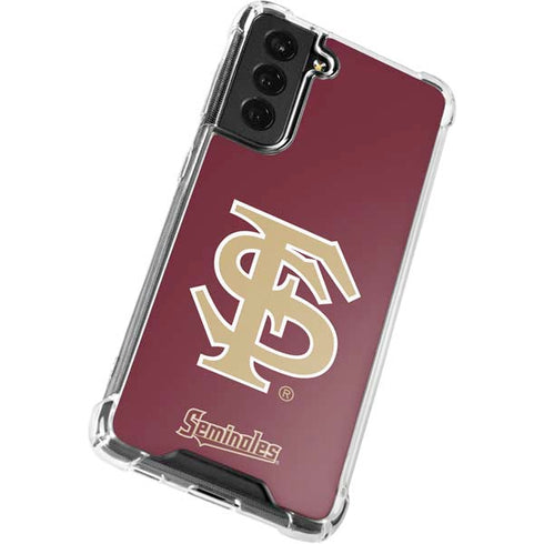 Florida State FSU Seminoles Initials Galaxy S21 FE Clear Case
